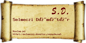 Selmeczi Dömötör névjegykártya